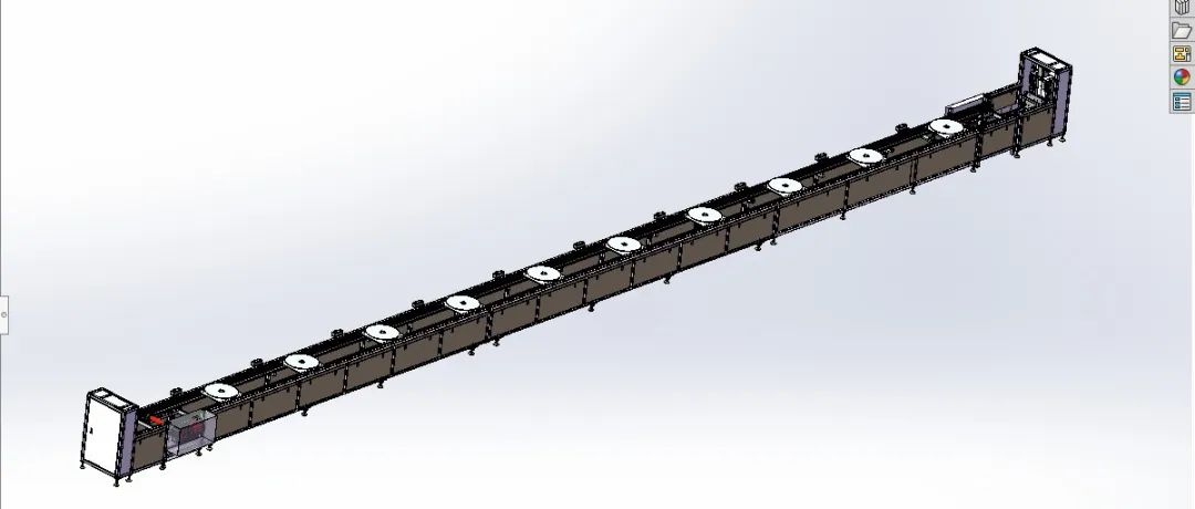 【工程机械】20米双层倍速链3D数模图纸 Solidworks设计