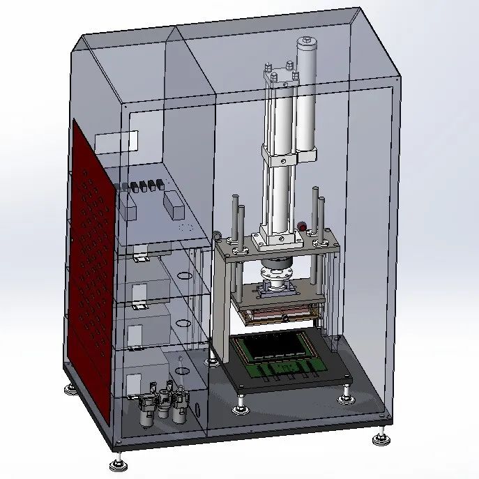 【非标数模】电路板保压检测机3D数模图纸 Solidworks设计