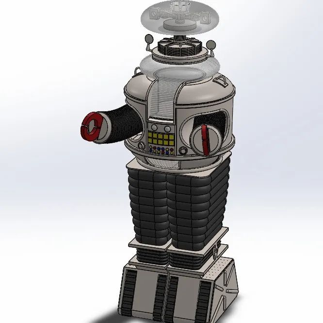 【机器人】星际迷航电影里的B9机器人3D模型图纸 Solidworks设计