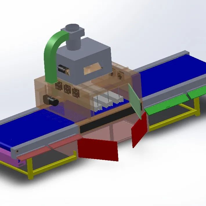 【工程机械】紫外线固化机设备3D模型图纸 Solidworks设计 附x_t