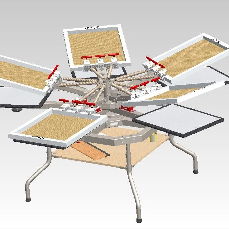 【工程机械】旋转式丝网印刷机3D模型图纸 Solidworks设计