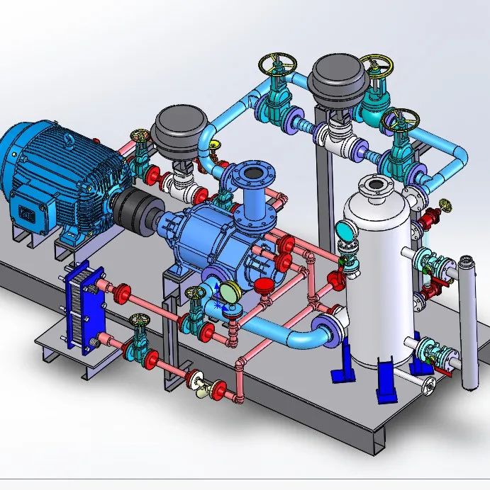 【工程机械】液化天然气试验设备（LNG试验设备）3D模型图纸 Solidworks设计