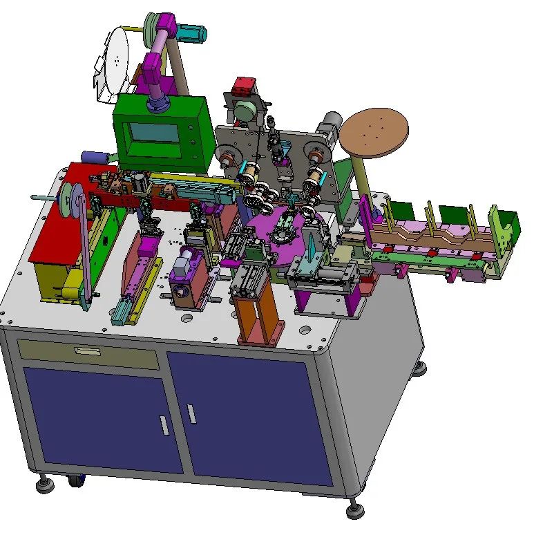 【非标数模】连接器分度盘贴胶纸CCD检测包装机3D数模图纸 Solidworks设计