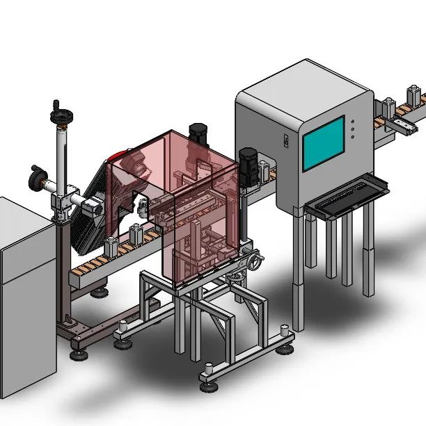 【非标数模】牛奶激光打码夹持自动化设备3D数模图纸 Solidworks设计