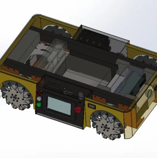 【工程机械】麦克纳姆轮agv小车3D数模图纸 Solidworks设计