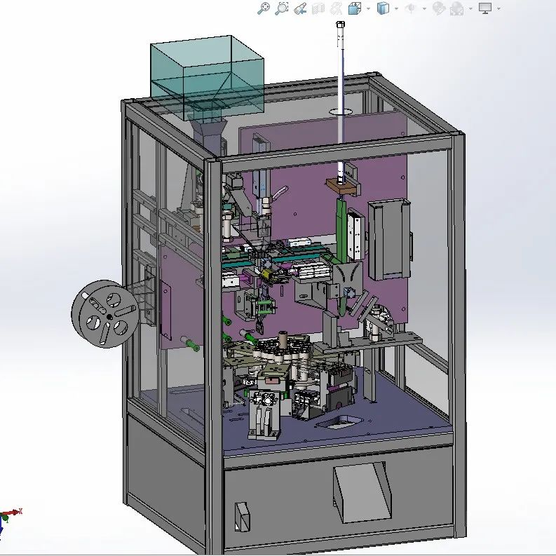 【非标数模】茶叶内外袋真空包装机3D数模图纸 Solidworks设计