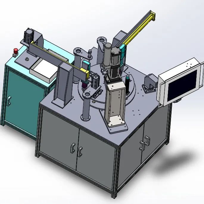 【非标数模】转盘式膨胀阀磁芯组装机（空调配件装配）3D模型图纸 Solidworks设计