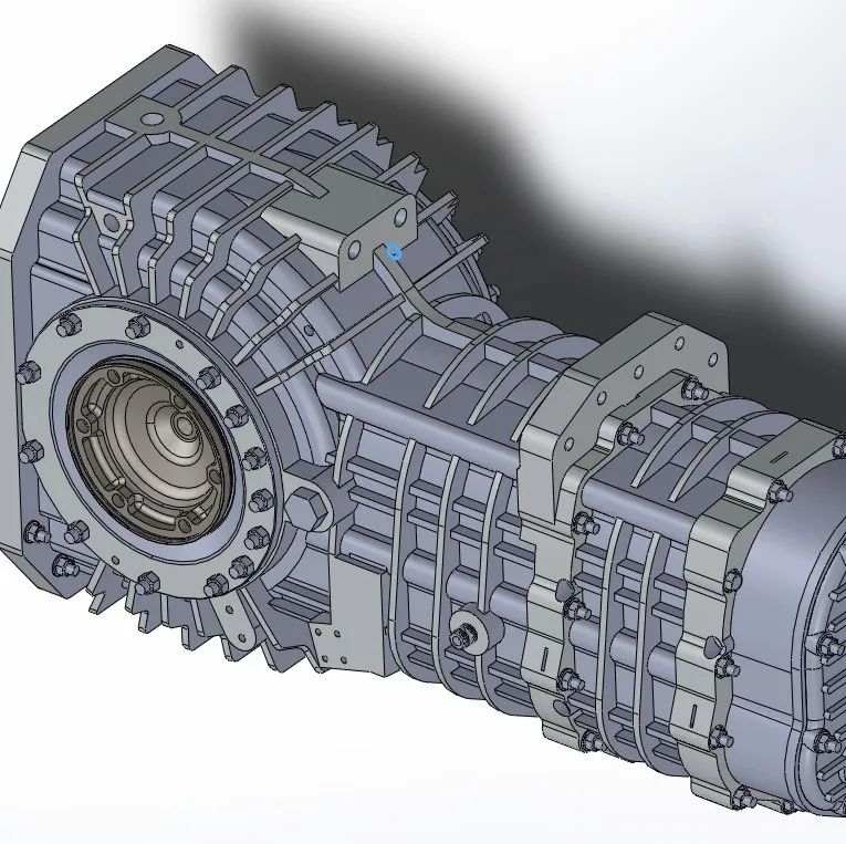 【发动机电机】Mendeola HD4变速箱外壳3D模型图纸 Solidworks设计