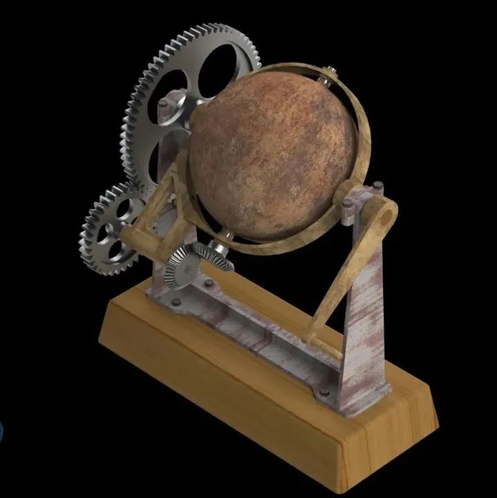 【精巧机构】齿轮与旋转球叠加动作旋转机构3D模型图纸 Solidworks设计 附多种格式