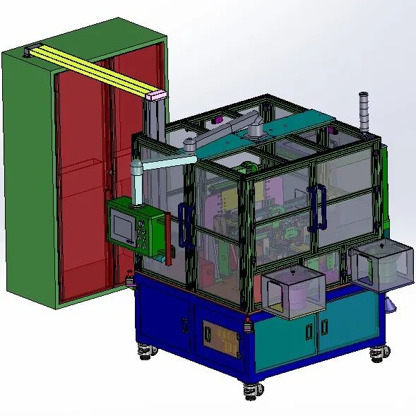 【非标数模】弹簧扣件自动组装机3D数模图纸 Solidworks设计