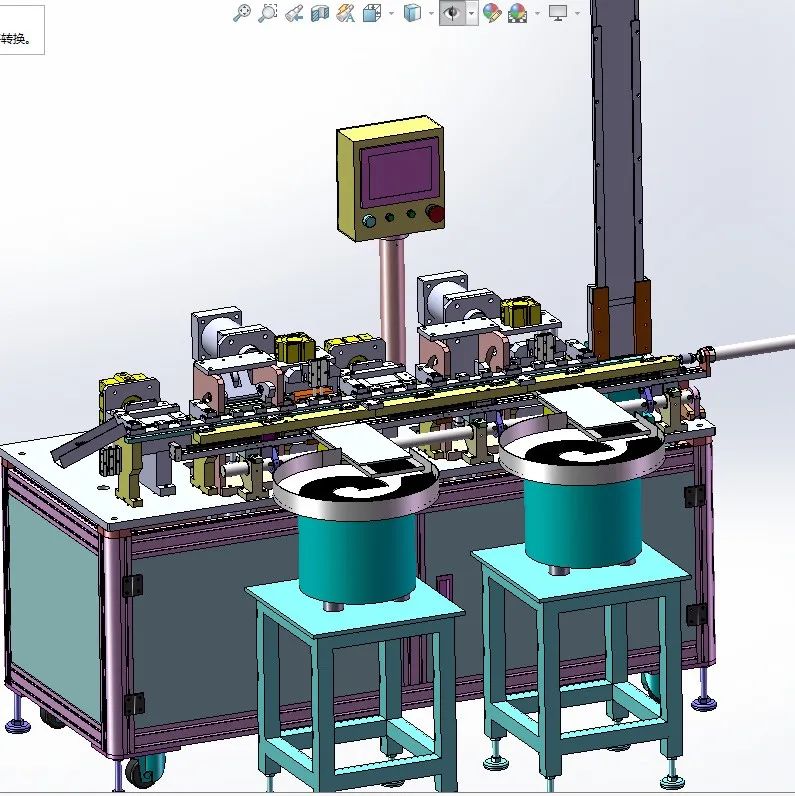 【非标数模】自动插排针机3D数模图纸 Solidworks设计