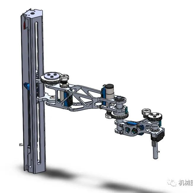 【机器人】四轴机器人手臂3D数模图纸 Solidworks设计