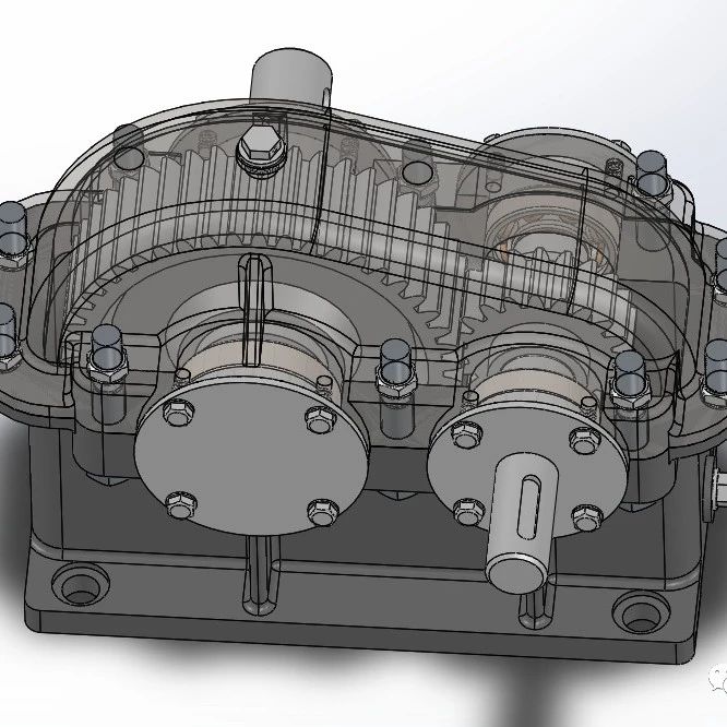 【差减变速器】一级直齿减速器（零件与装配图）3D模型图纸 Solidworks设计