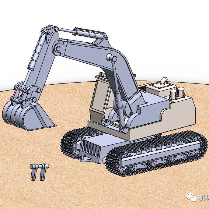 【工程机械】挖掘机（包含零件和装配体）3D模型图纸 Solidworks设计