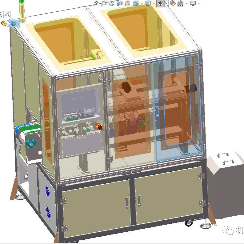 【非标数模】汽车万向节气动打磨机3D数模图纸 Solidworks设计