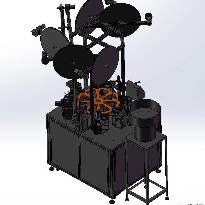 【非标数模】转盘式连接器自动插端子机3D数模图纸 Solidworks设计