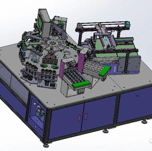 【非标数模】转盘式全自动组装机3D数模图纸 Solidworks设计