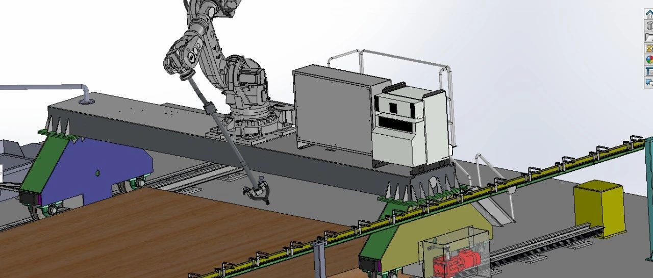 【机器人】机器人自动化喷涂系统3D模型图纸 Solidworks设计