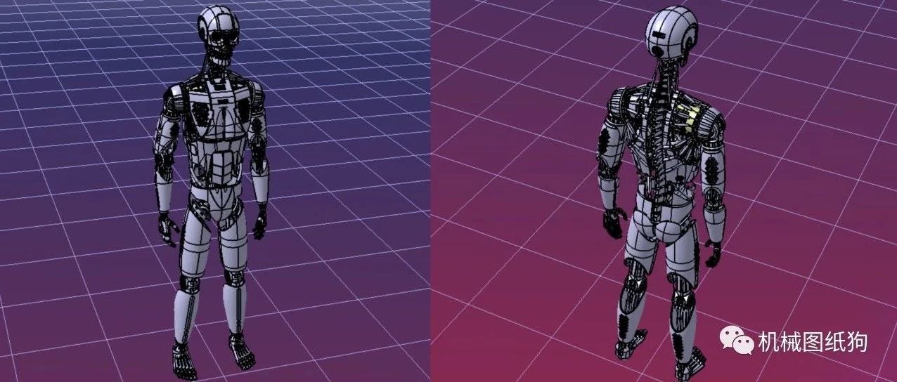 【机器人】Humanoid Robot人形机器人2.0设计图纸3D模型 STP格式