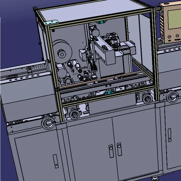 【非标数模】全自动PCB板六头贴标机3D数模图纸 Solidworks设计 附STEP格式
