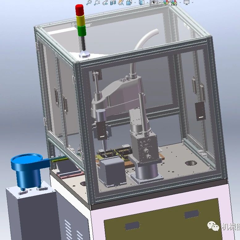 【非标数模】气吸式机器人锁螺丝机3D数模图纸 Solidworks设计