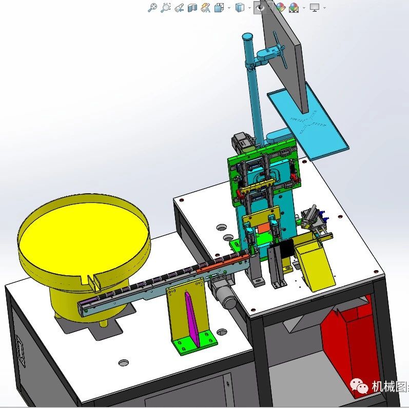 【非标数模】磁性检测设备3D图纸 Solidworks设计