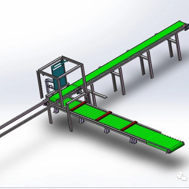 【非标数模】生产流水线总装图3D数模图纸 Solidworks设计