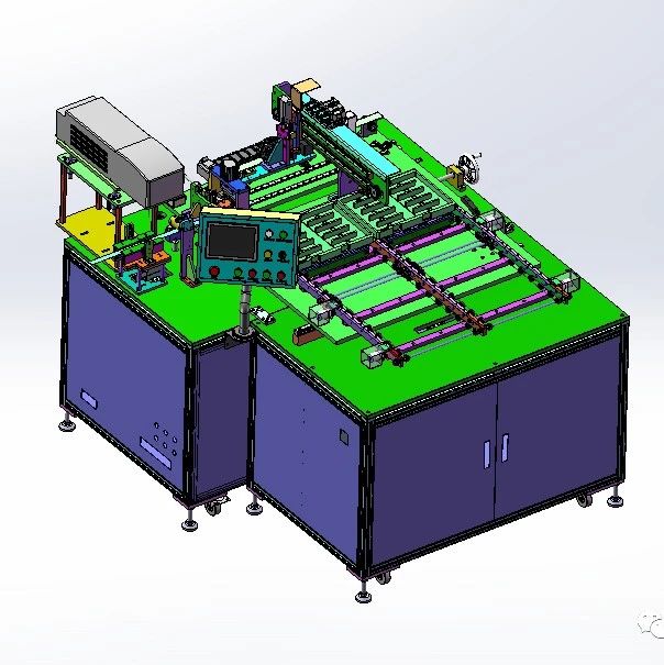 【非标数模】电线激光切割剥皮裁切机FFC切断机3D数模图纸 Solidworks设计