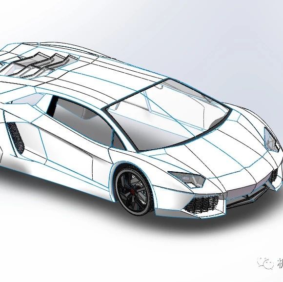 【汽车轿车】兰博基尼曲面模型3D图纸 Solidworks设计