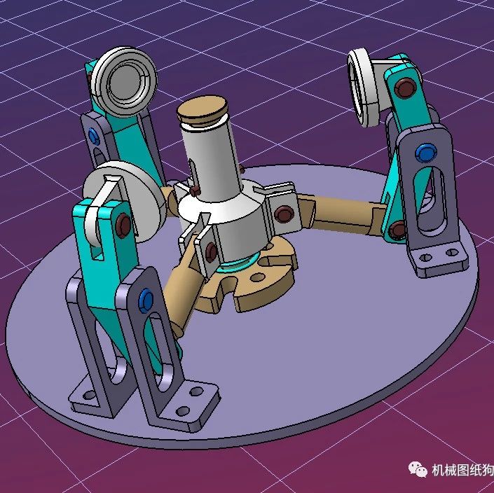 【非标数模】移动夹紧机构3D数模图纸 CATIA设计
