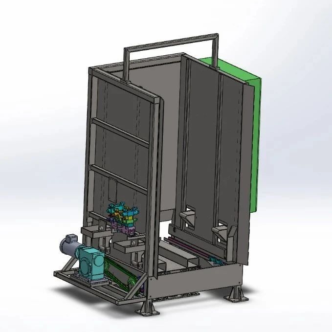 【工程机械】Pallet Stacker堆垛机3D数模图纸 Solidworks设计