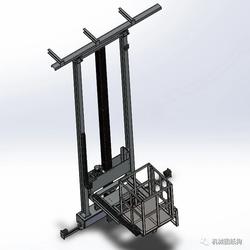 【工程机械】涂装线三维升降台车3D图纸 Solidworks设计