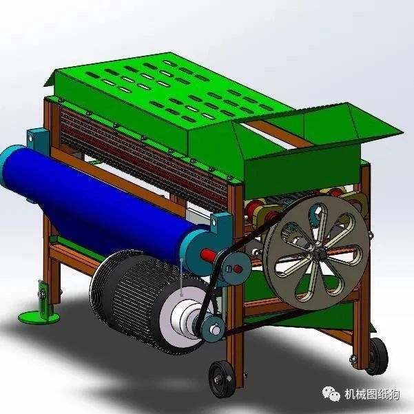 【农业机械】玉米剥皮机3D图纸 Solidworks设计