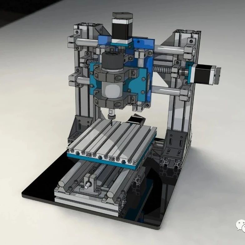 【工程机械】CyanReal小型数控铣床3D图纸 Solidworks设计