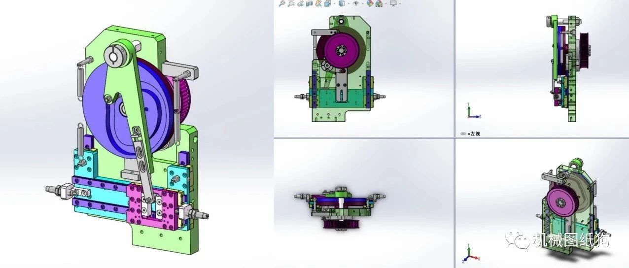 【机器人】凸轮搬运机械手装置机构3D图纸 Solidworks设计