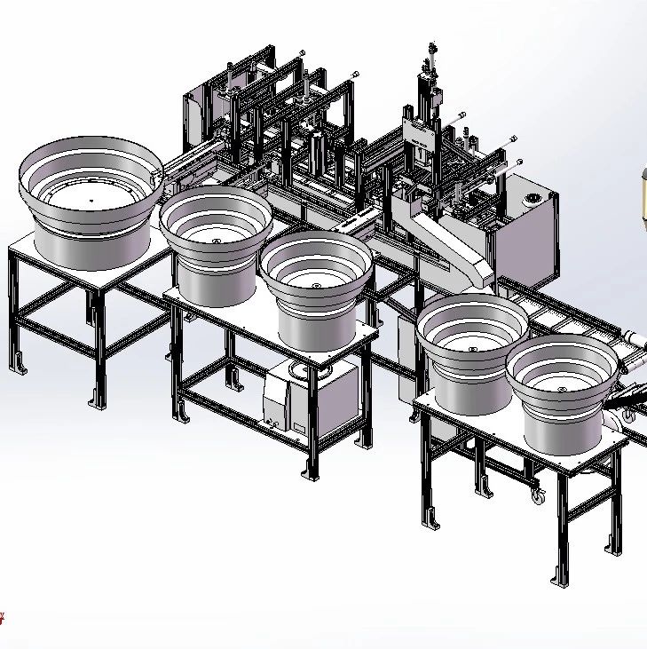 【非标数模】半导体行业一体机设备（上料、组装等自动化设备）3D图纸 Solidworks