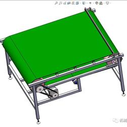 【非标数模】非标托辊皮带输送机3D图纸 Solidworks设计