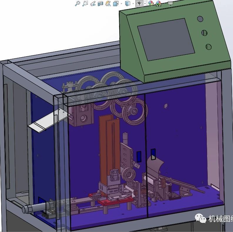 【非标数模】手机电池标签剥离机3D数模图纸 Solidworks设计