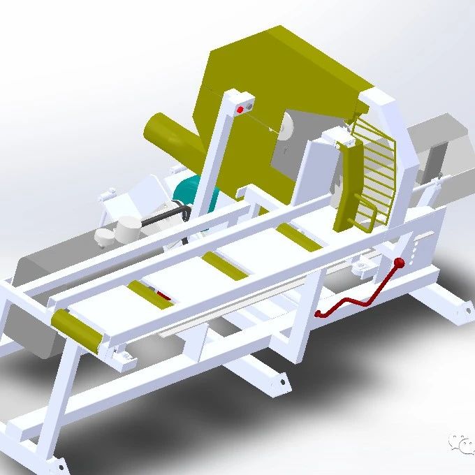 【工程机械】圆木锯（木材切割机）3D数模图纸 Solidworks设计