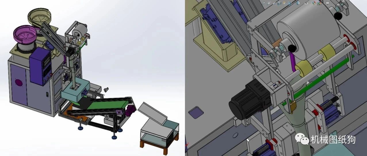 【非标数模】自动螺丝包装机3D数模图纸 Solidworks设计