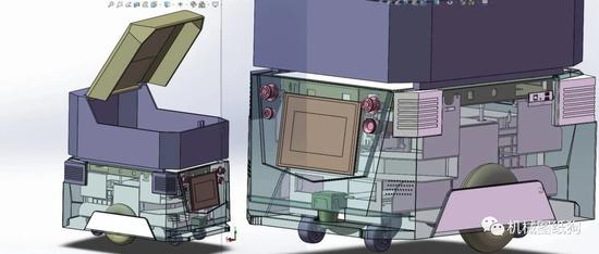 【工程机械】仓储物流AGV自动引导运输小车3D数模图纸 Solidworks 附STEP