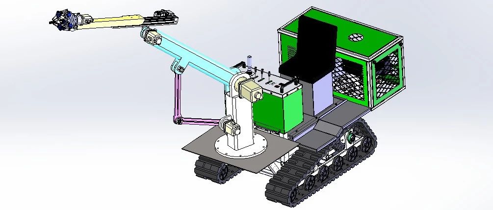 【机器人】自动摘苹果机器人3D数模图纸 Solidworks设计