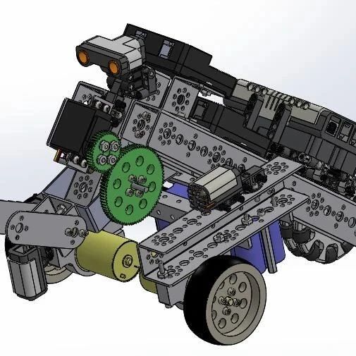 【机器人】探索巡逻机器人3D数模图纸 Solidworks设计 附X_T STEP