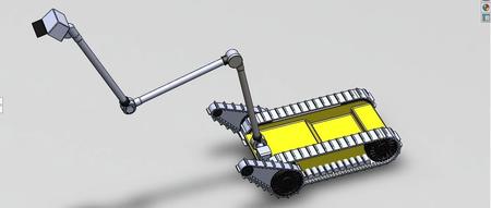 【机器人】背包探索机器人3D数模图纸 Solidworks设计