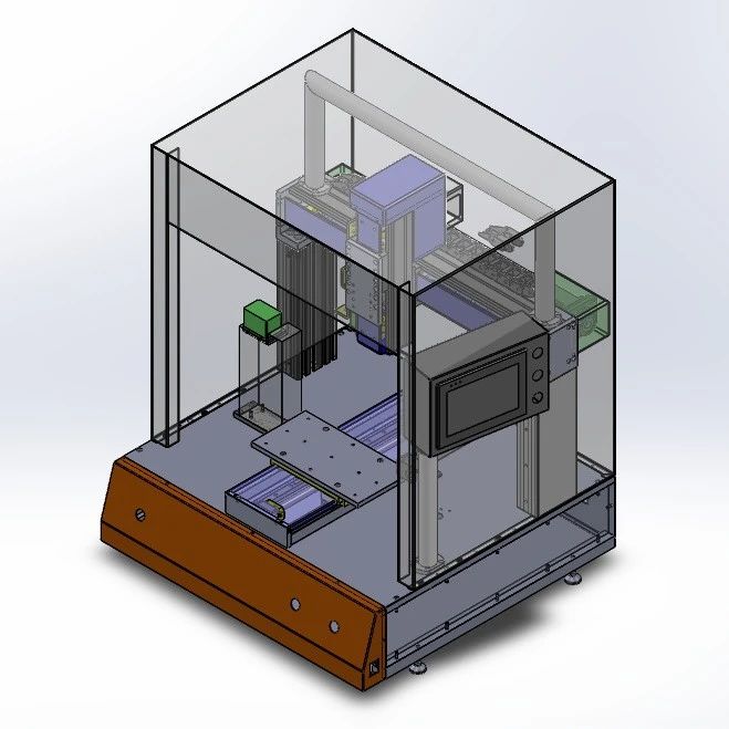 【非标数模】焊接机点胶机打螺丝机3D数模图纸 Solidworks设计