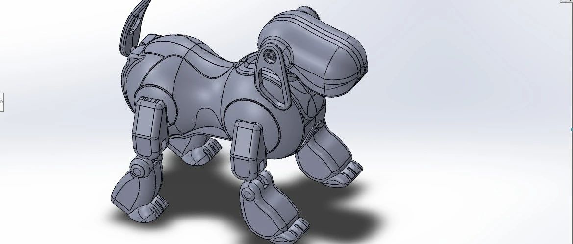 【机器人】索尼机器狗3D模型图纸 Solidworks设计 附STEP格式