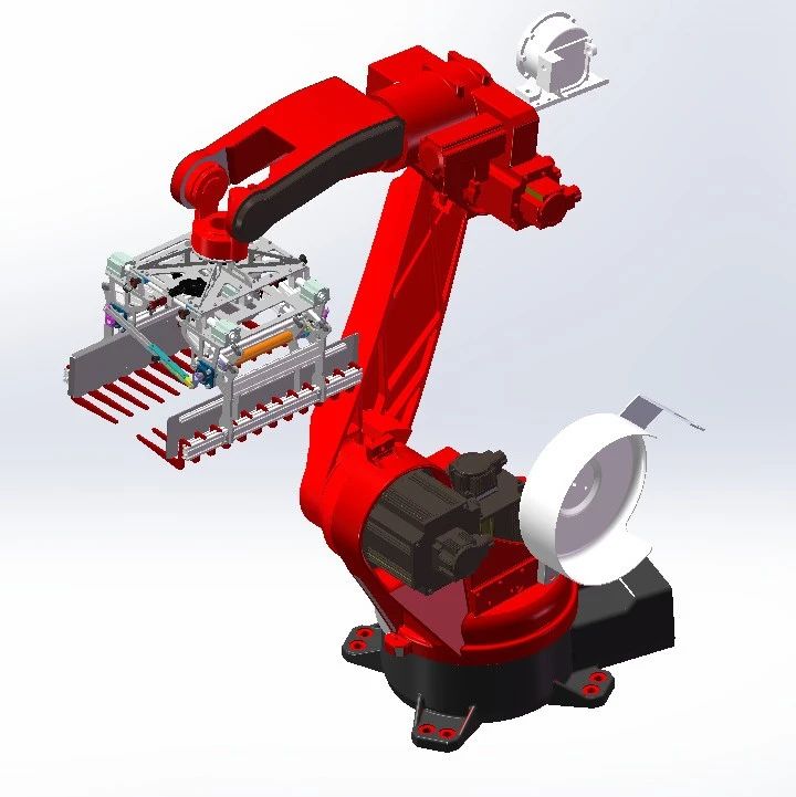 【机器人】50KG面粉包机器人自动化码垛抓具设计3D图纸 X_T格式