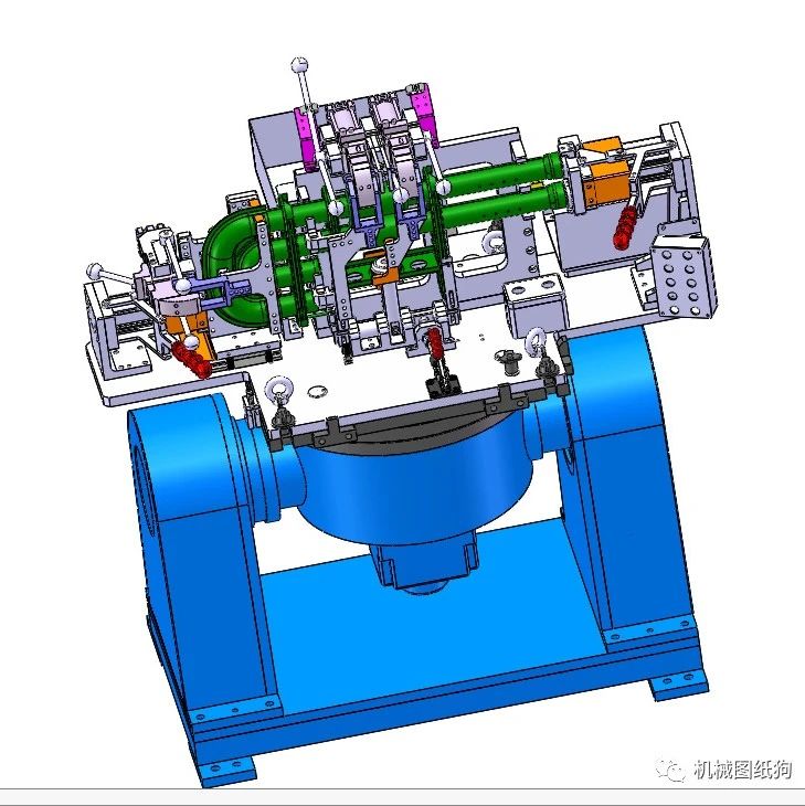 【工程机械】机器人变位机焊接设备3D数模图纸 Solidworks设计 附STP