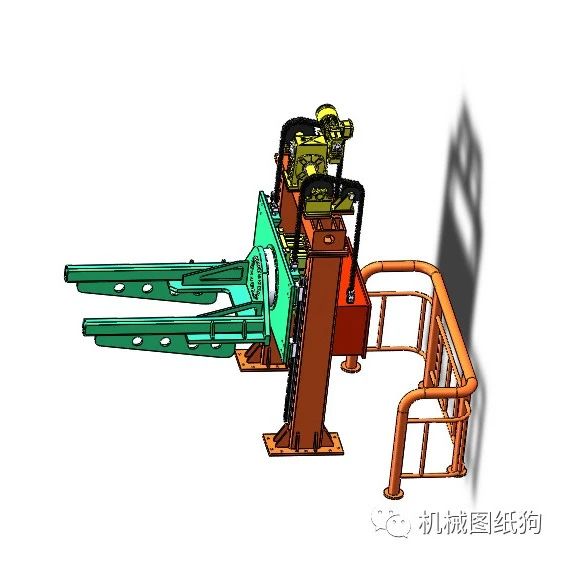 【工程机械】货车底盘焊接翻转机3D数模图纸 Solidworks设计