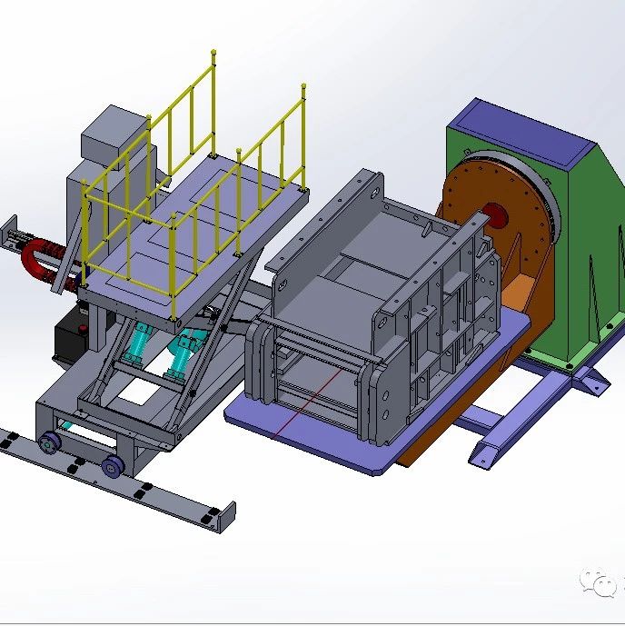 【工程机械】大型转载机变位焊接机3D模型图纸 Solidworks设计